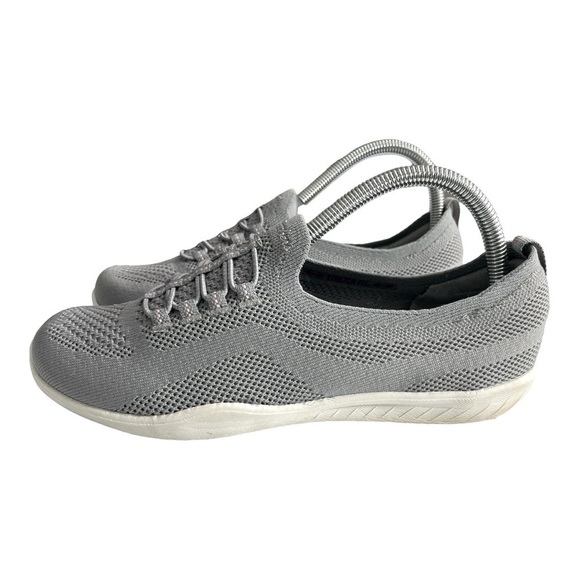 Skechers Women's Size 8 Newbury St Every Angle Grey Stretch Fit Slip On Sneakers - Picture 1 of 13